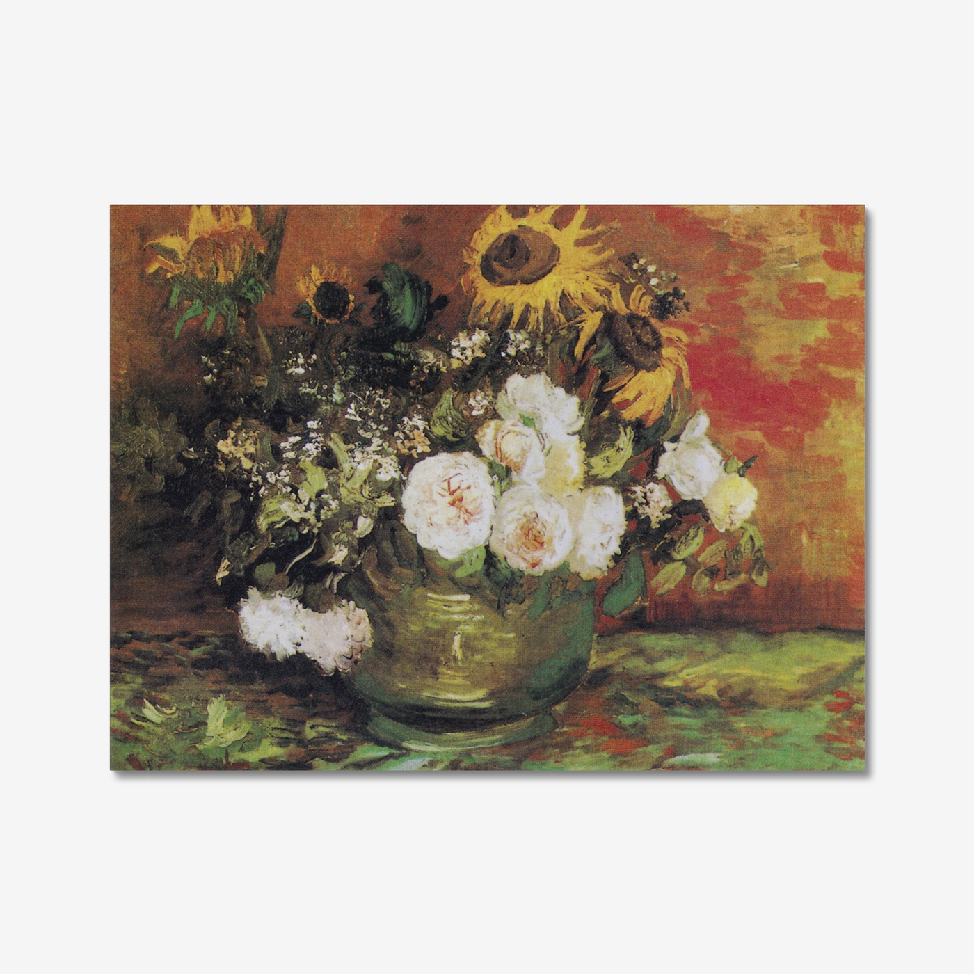 Vincent van Gogh's Bowl With Sunflowers Roses